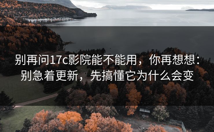 别再问17c影院能不能用，你再想想：别急着更新，先搞懂它为什么会变