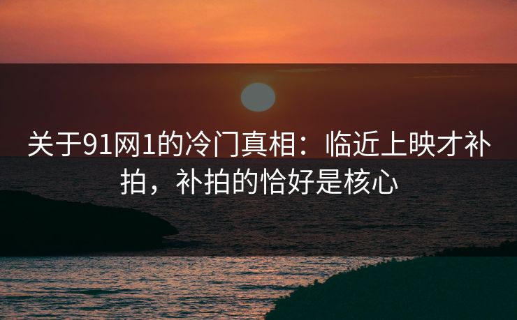 关于91网1的冷门真相:临近上映才补拍,补拍的恰好是核心